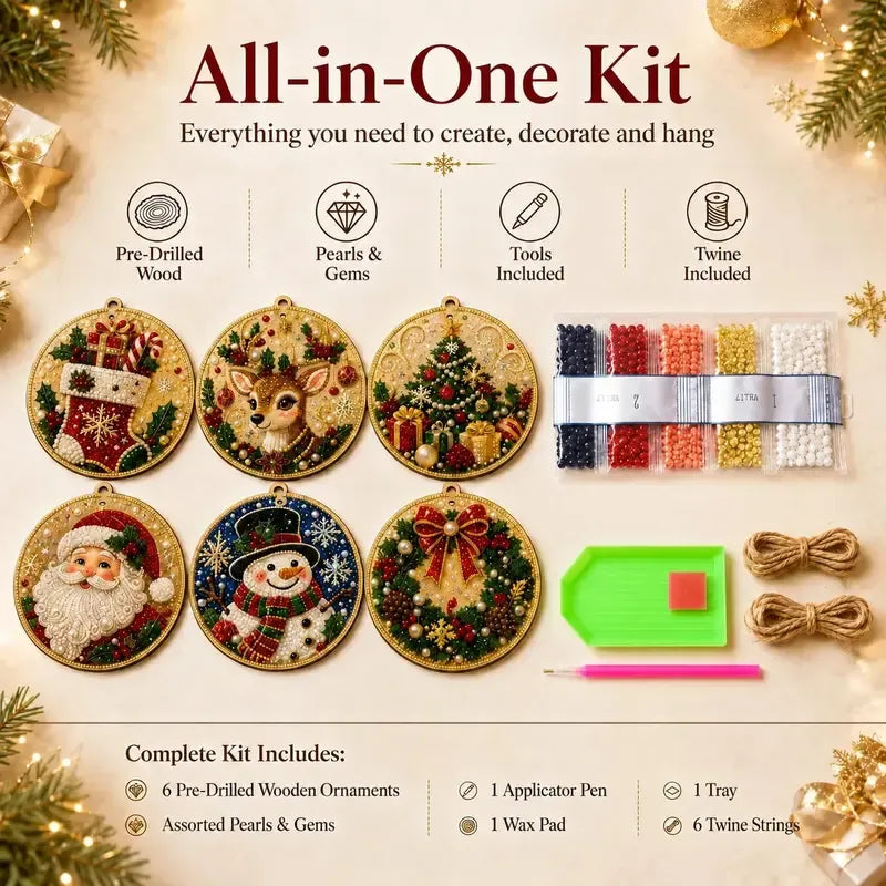 π DIY Christmas Diamond Art Ornament Set β¨ Create Your Own Holiday Magic