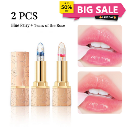 🔥LAST DAY - BUY 1 GET 1 FREE JUST $12.49 EACH👄Crystal Flower Temperature Color Change Jelly Lipstick