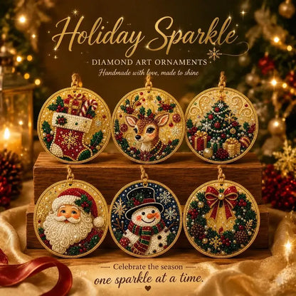 🎄 DIY Christmas Diamond Art Ornament Set ✨