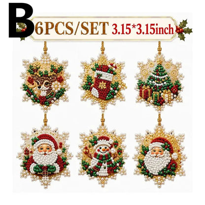 🎄 DIY Christmas Diamond Art Ornament Set ✨ Create Your Own Holiday Magic