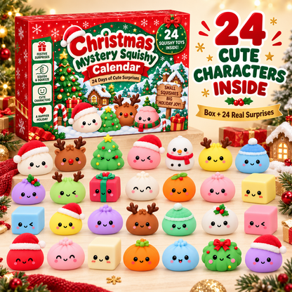 🎄 24-Day Christmas Mystery Squishy Advent Calendar – 24 Cute Surprises, Endless Holiday Fun! 🎁