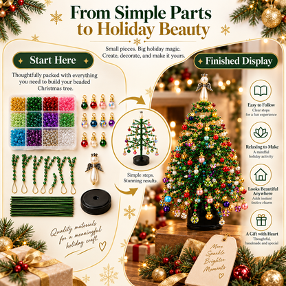 🎄DIY Beaded ChristmasTree Kit- Create Your OwnSparkling Holiday Decoration