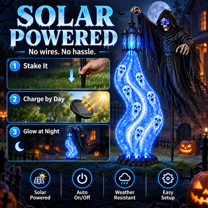 Limited Halloween Deal – Solar Reaper Soul Lantern Yard Display