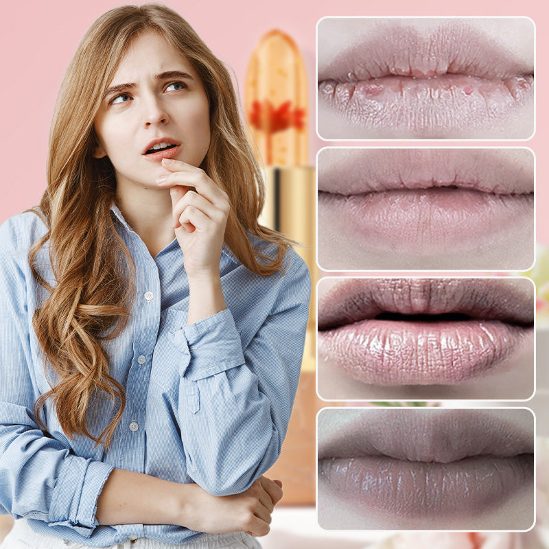 🔥LAST DAY - BUY 1 GET 1 FREE JUST $12.49 EACH👄Crystal Flower Temperature Color Change Jelly Lipstick